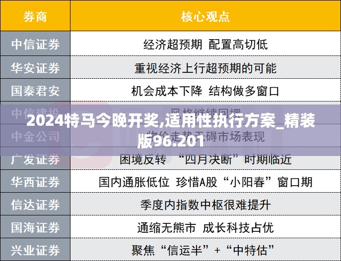 2024特马今晚开奖,适用性执行方案_精装版96.201