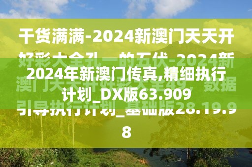 2024年新澳门传真,精细执行计划_DX版63.909