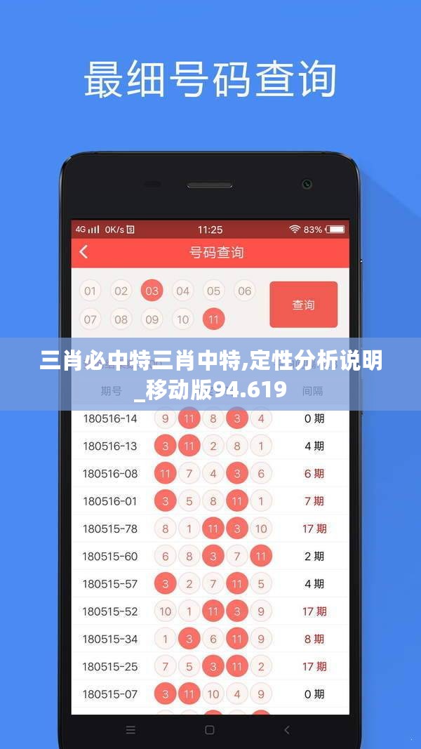 三肖必中特三肖中特,定性分析说明_移动版94.619