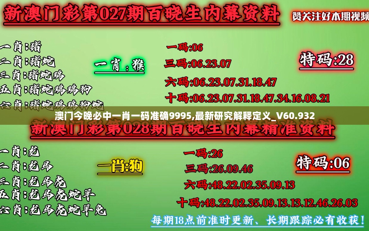 澳门今晚必中一肖一码准确9995,最新研究解释定义_V60.932