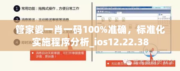 管家婆一肖一码100%准确，标准化实施程序分析_ios12.22.38