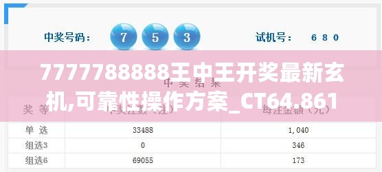 7777788888王中王开奖最新玄机,可靠性操作方案_CT64.861