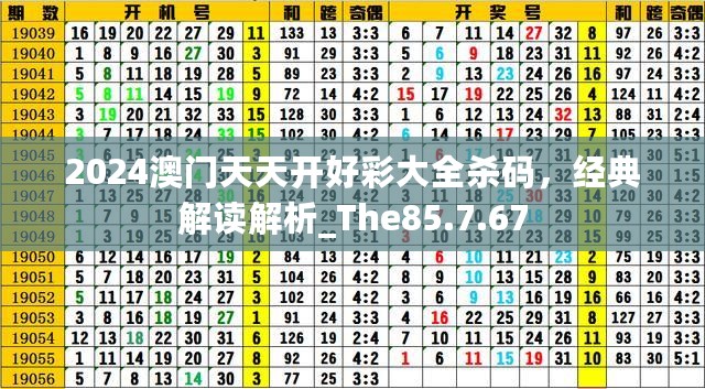 2024澳门天天开好彩大全杀码，经典解读解析_The85.7.67