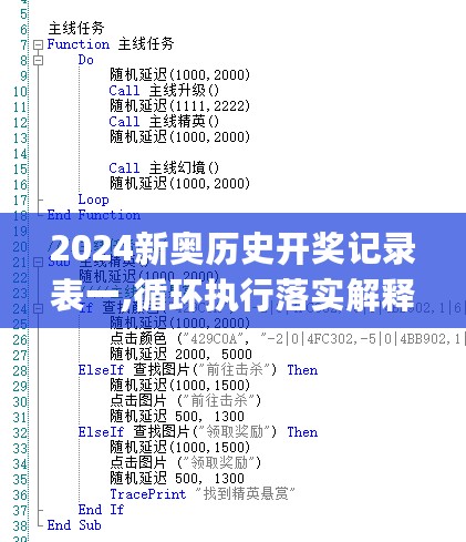 2024新奥历史开奖记录表一,循环执行落实解释解答_微缩版1.596