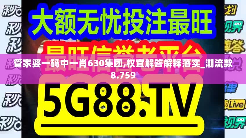 管家婆一码中一肖630集团,权宜解答解释落实_潮流款8.759