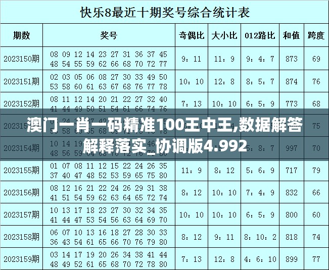 澳门一肖一码精准100王中王,数据解答解释落实_协调版4.992