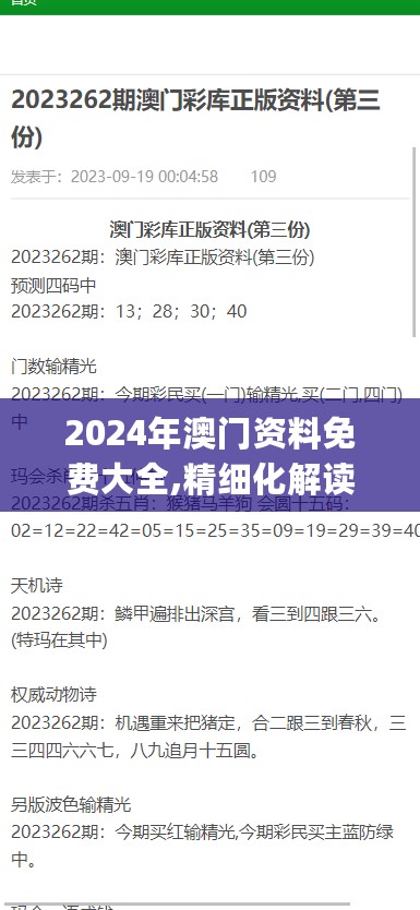 2024年澳门资料免费大全,精细化解读说明_单一版9.297