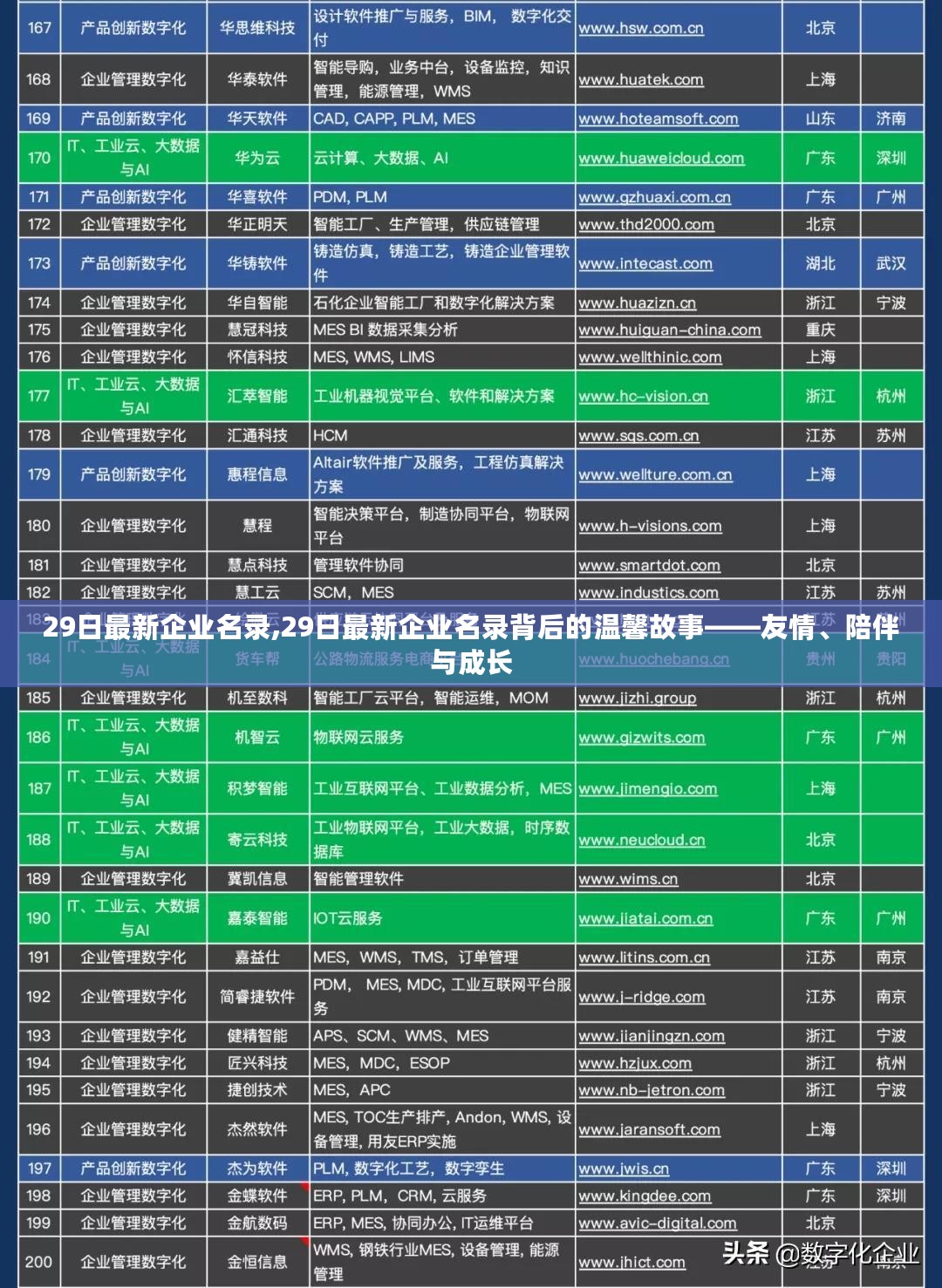 最新企业名录背后的友情、陪伴与成长故事