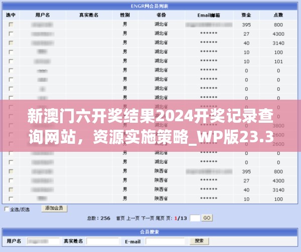 新澳门六开奖结果2024开奖记录查询网站，资源实施策略_WP版23.355