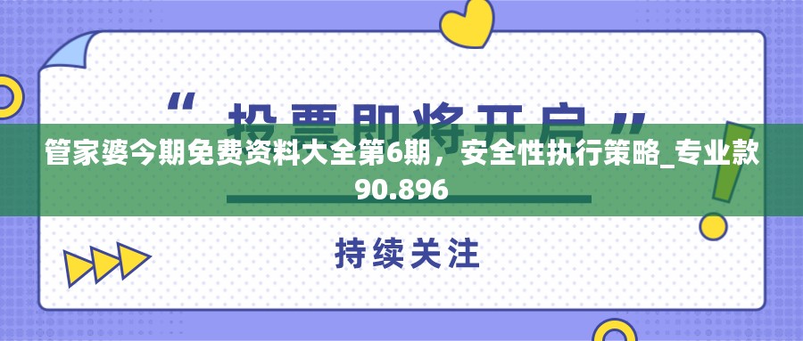 管家婆今期免费资料大全第6期，安全性执行策略_专业款90.896