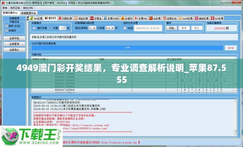 4949澳门彩开奖结果，专业调查解析说明_苹果87.555