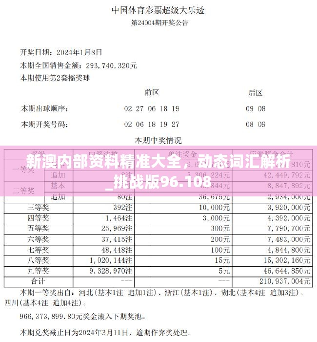 新澳内部资料精准大全，动态词汇解析_挑战版96.108