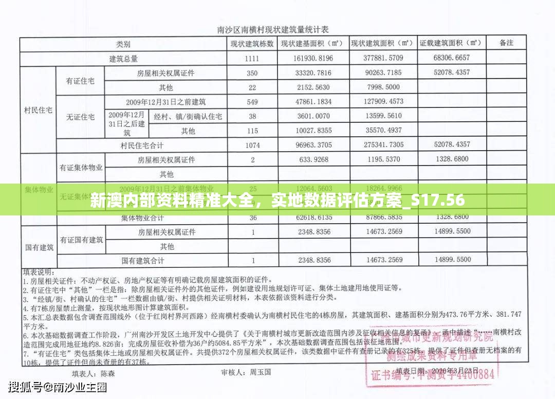 新澳内部资料精准大全，实地数据评估方案_S17.56