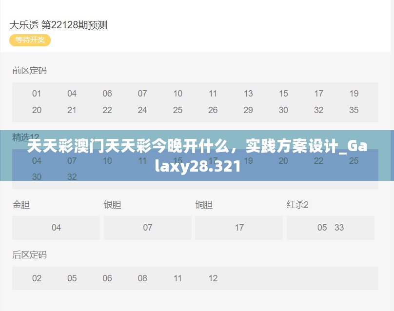 天天彩澳门天天彩今晚开什么，实践方案设计_Galaxy28.321