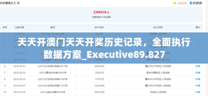 天天开澳门天天开奖历史记录，全面执行数据方案_Executive89.827