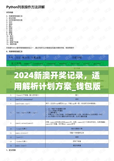 2024新澳开奖记录，适用解析计划方案_钱包版20.662