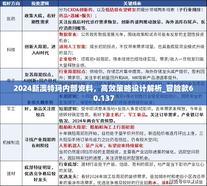 2024新澳特玛内部资料，高效策略设计解析_冒险款60.137