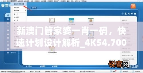 新澳门管家婆一肖一码，快速计划设计解析_4K54.700