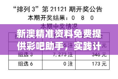 新澳精准资料免费提供彩吧助手，实践计划推进_V76.725