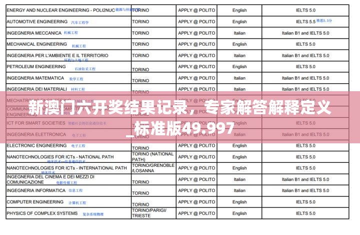 新澳门六开奖结果记录，专家解答解释定义_标准版49.997