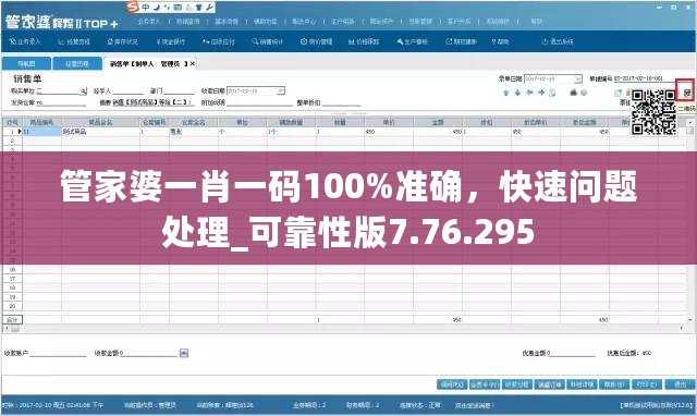 管家婆一肖一码100%准确，快速问题处理_可靠性版7.76.295