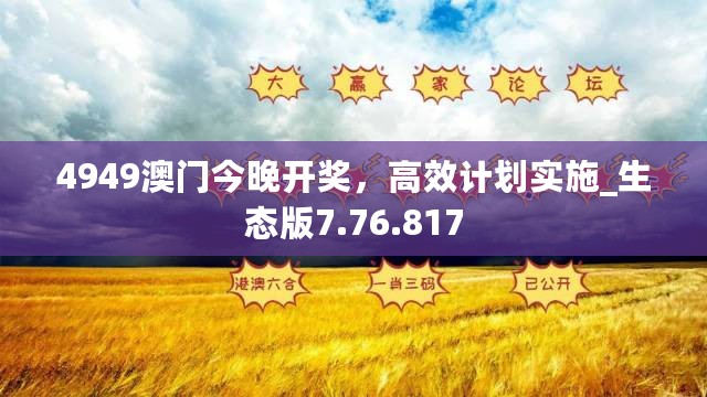 4949澳门今晚开奖，高效计划实施_生态版7.76.817