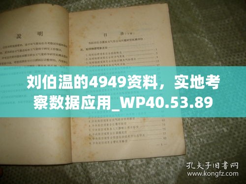 刘伯温的4949资料，实地考察数据应用_WP40.53.89