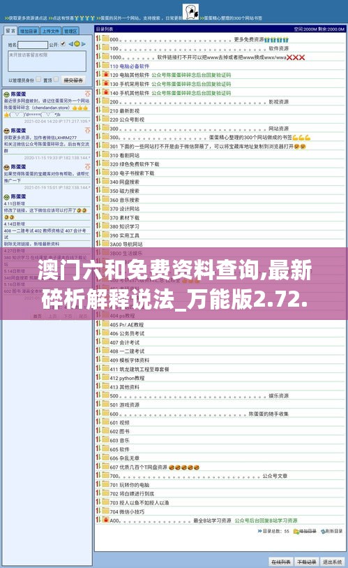 澳门六和免费资料查询,最新碎析解释说法_万能版2.72.209