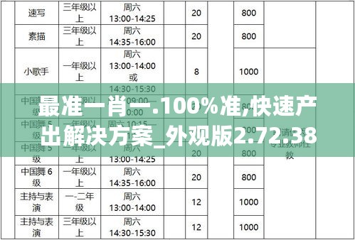 最准一肖一.100%准,快速产出解决方案_外观版2.72.384