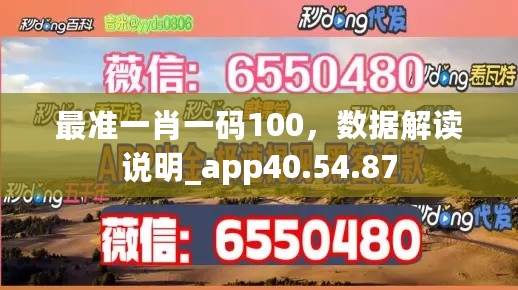 最准一肖一码100，数据解读说明_app40.54.87