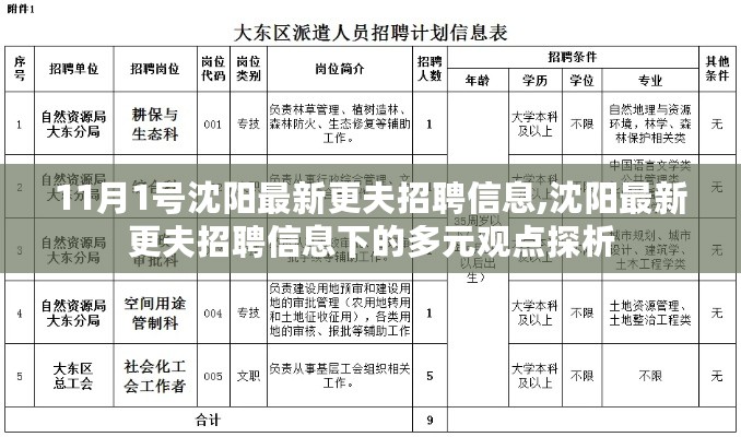 沈阳最新更夫招聘信息及其多元观点探析