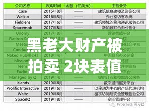 黑老大财产被拍卖 2块表值8000万,科技成语解析说明_社区版4.73.37