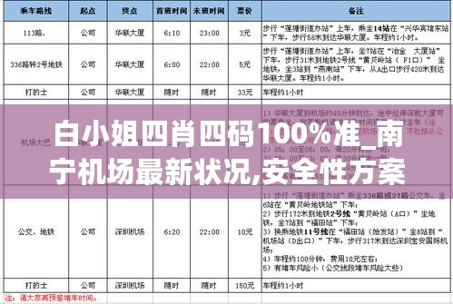 白小姐四肖四码100%准_南宁机场最新状况,安全性方案解析_AR版4.26.80