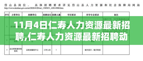 仁寿人力资源最新招聘动态解析，聚焦要点，洞悉趋势（11月4日更新）