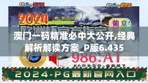 澳门一码精准必中大公开,经典解析解读方案_P版6.435