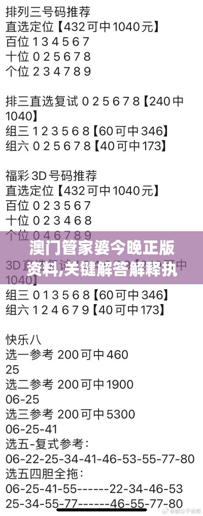 澳门管家婆今晚正版资料,关键解答解释执行_专用版80.589