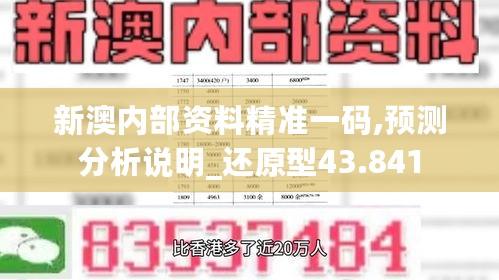 新澳内部资料精准一码,预测分析说明_还原型43.841