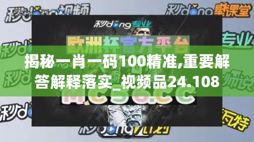 揭秘一肖一码100精准,重要解答解释落实_视频品24.108