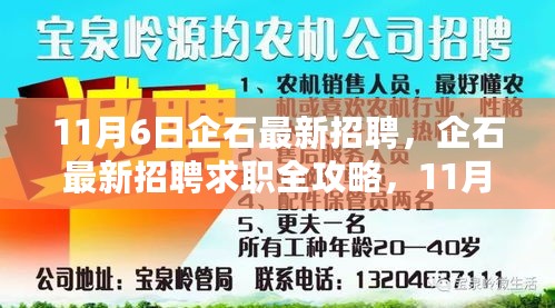 11月6日企石最新招聘全攻略，求职步骤详解与求职机会