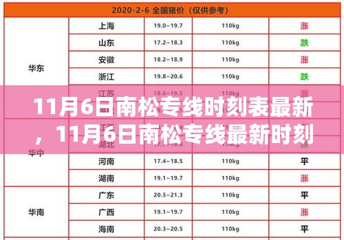 11月6日南松专线时刻表最新公布