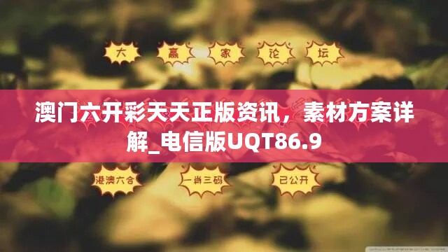 澳门六开彩天天正版资讯，素材方案详解_电信版UQT86.9