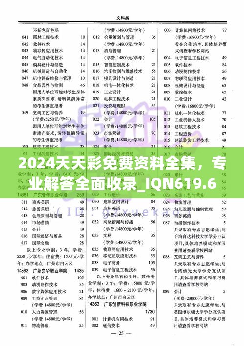 2024天天彩免费资料全集，专业解答全面收录_IQN619.6完整版