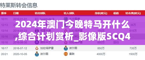 2024年澳门今晚特马开什么,综合计划赏析_影像版SCQ498.34