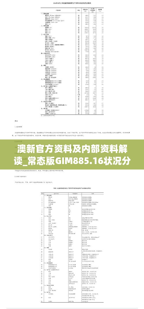 澳新官方资料及内部资料解读_常态版GIM885.16状况分析