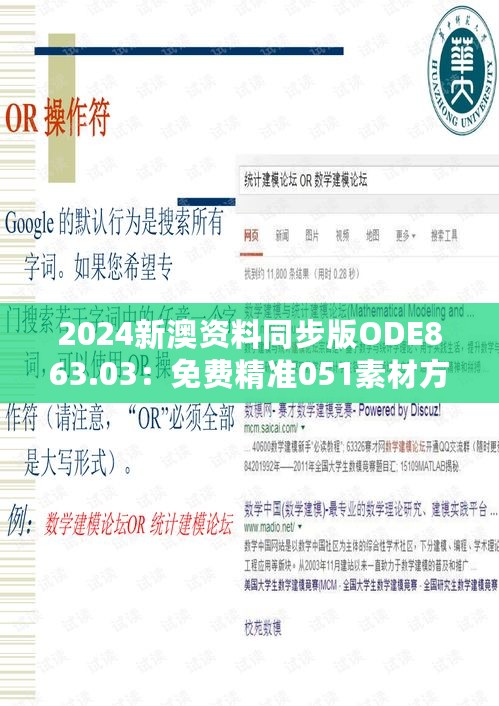 2024新澳资料同步版ODE863.03：免费精准051素材方案解答动态