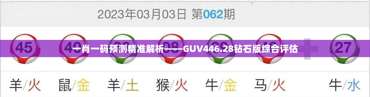 一肖一码预测精准解析——GUV446.28钻石版综合评估