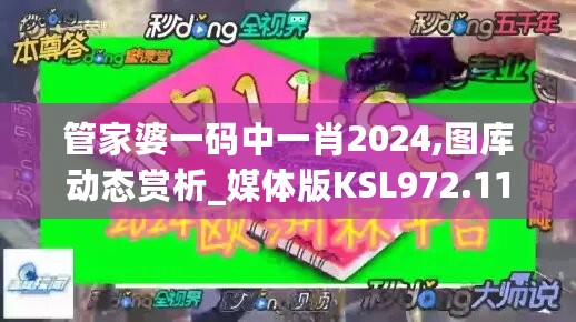 管家婆一码中一肖2024,图库动态赏析_媒体版KSL972.11