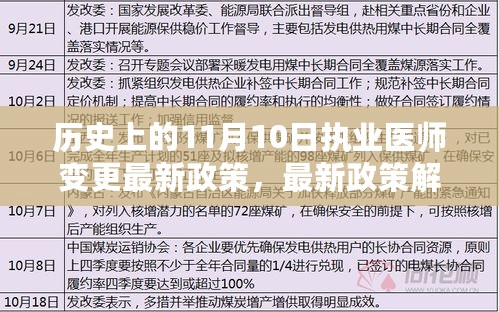 历史上的11月10日执业医师变更政策详解与最新动态解读，操作指南及政策解读报告