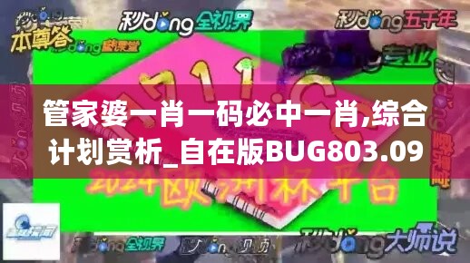 管家婆一肖一码必中一肖,综合计划赏析_自在版BUG803.09