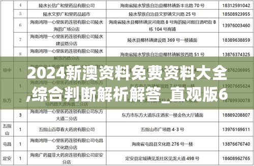 2024新澳资料免费资料大全,综合判断解析解答_直观版686